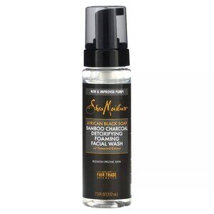 African Black Soap, Bamboo Charcoal Detoxifying Foaming Facial Wash w/ Tamarind
